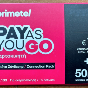 CARTELĂ SIM CU NUMĂR DE Grecia - Primetel Cyprus