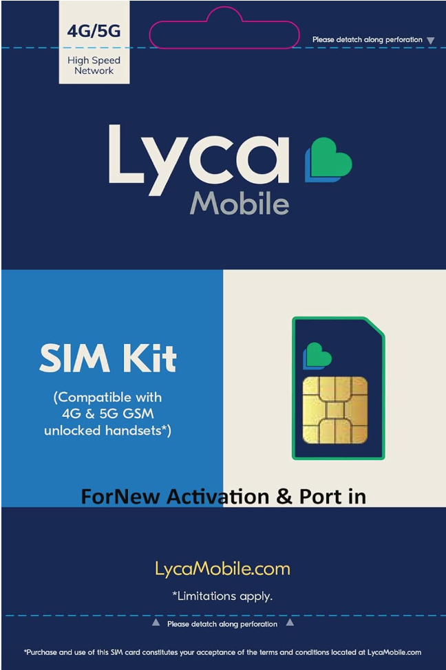 Cartela SIM preplătita Lycamobile cu Numar America / SUA