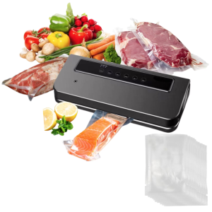 Aparat Vidat/Sigilat, Negru, Vidare Umeda/Uscata, Latime Lucru 30cm, 10 pungi incluse, 120W