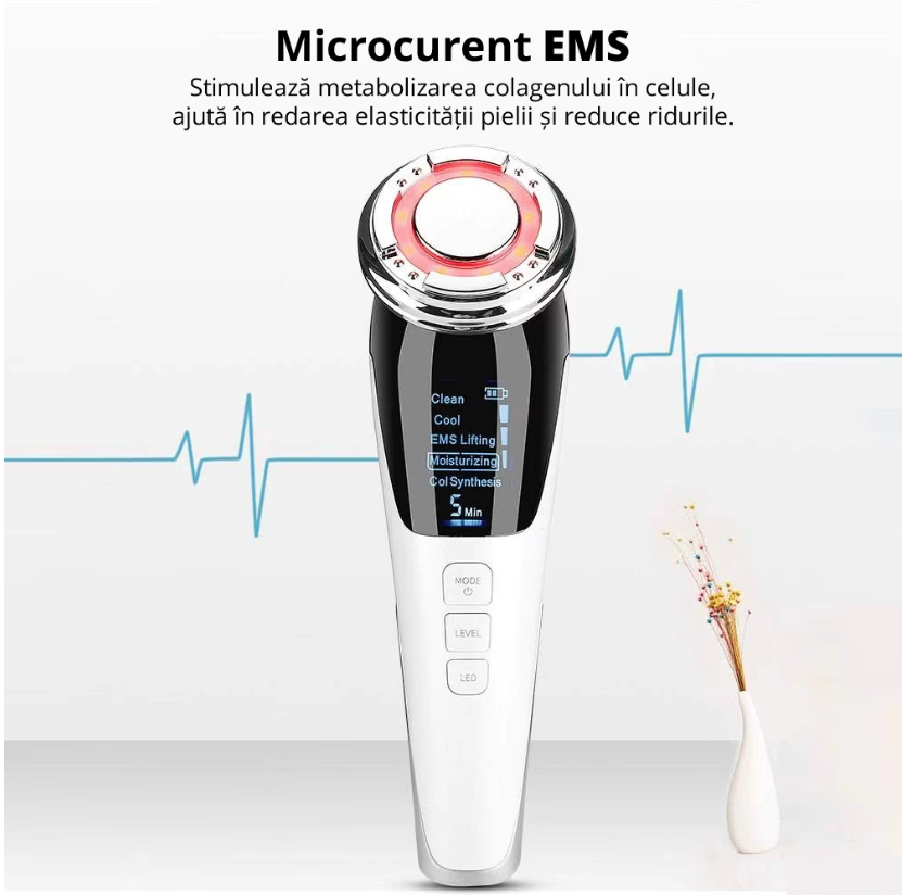 Aparat pt Tratament Facial + Intinerirea Pielii 5 in 1 - imagine 10