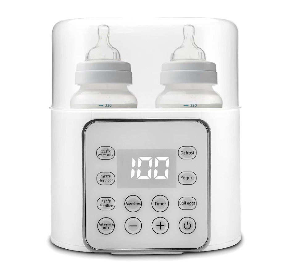 Incalzitor Biberoane, Sterilizator Multifunctional 12 in 1, Incalzire Rapida 2 Biberoane, Dezghetare, Temperatura constanta 24H