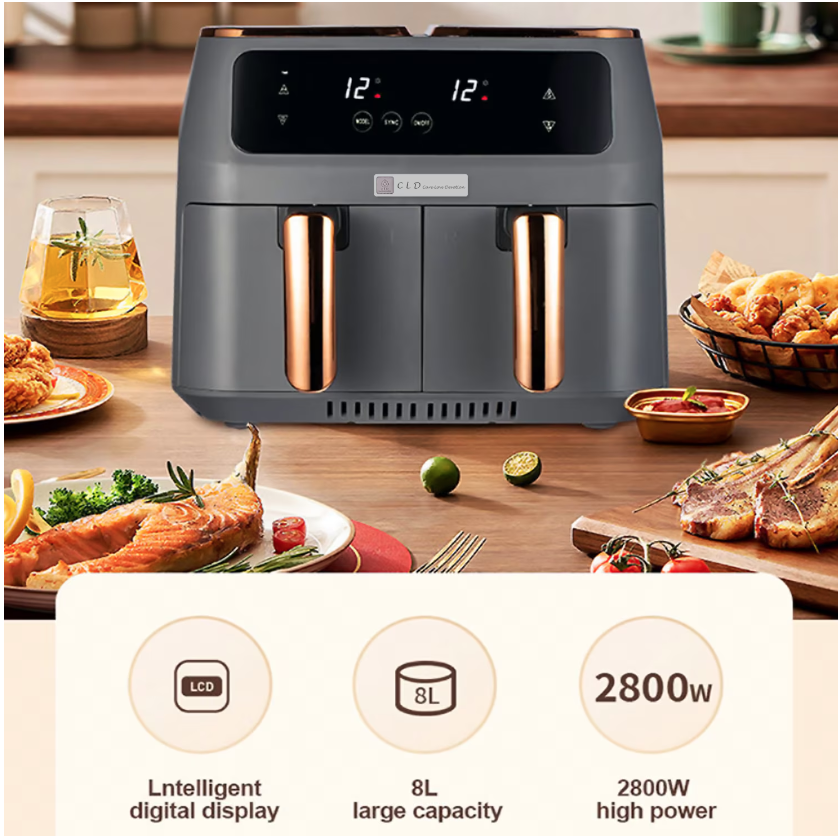 Friteuza cu aer cald AirFryer capacitate 8 litri 2800 W - imagine 6