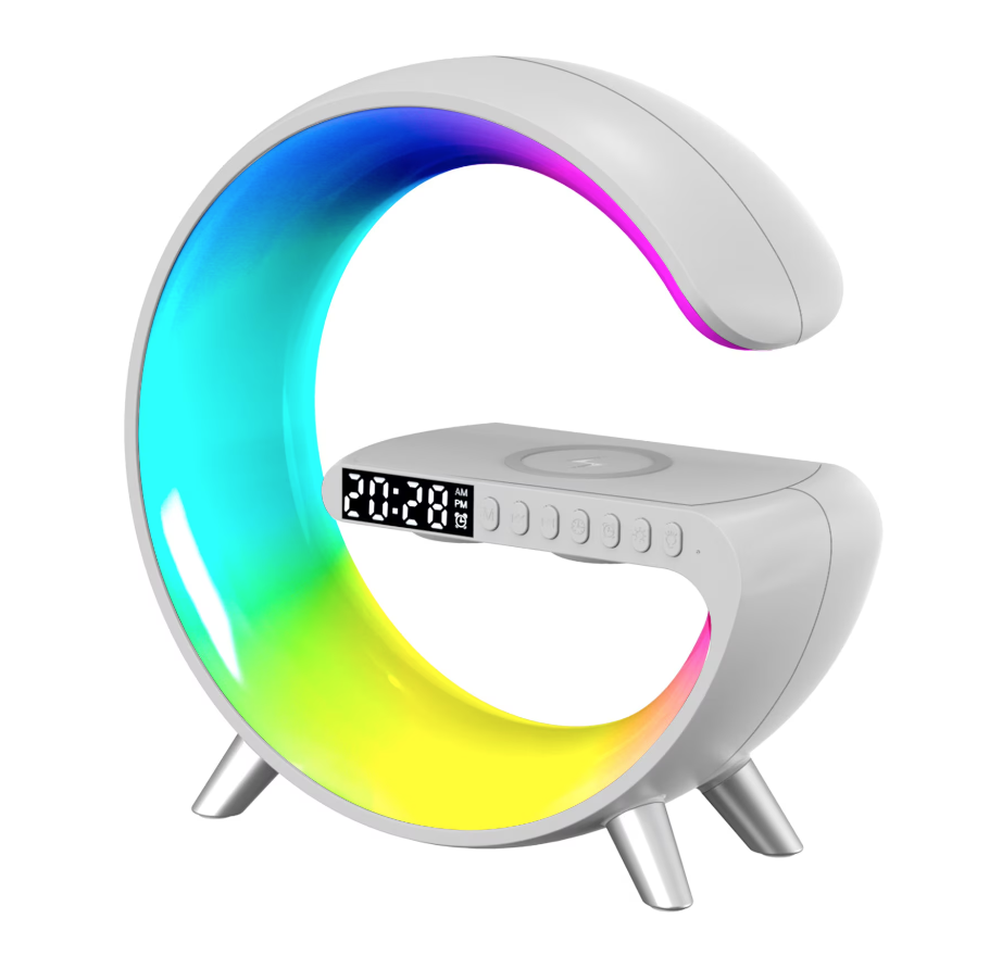 Lampa Smart LED RGB si Incarcator Wireless 15W