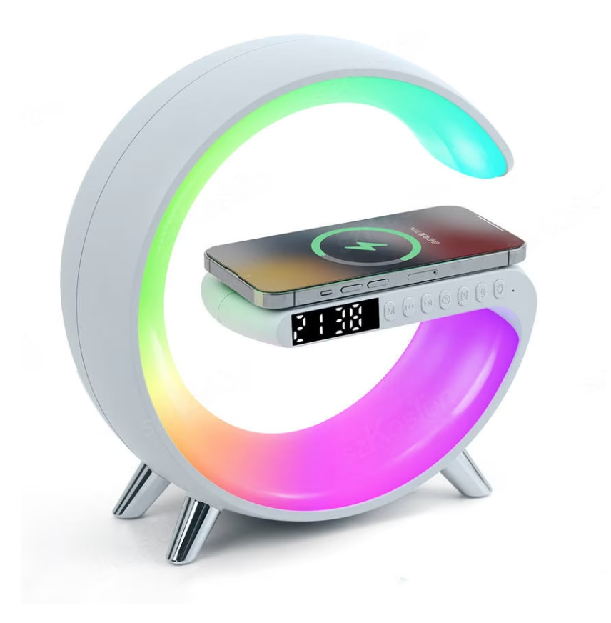 Lampa Smart LED RGB si Incarcator Wireless 15W - imagine 5