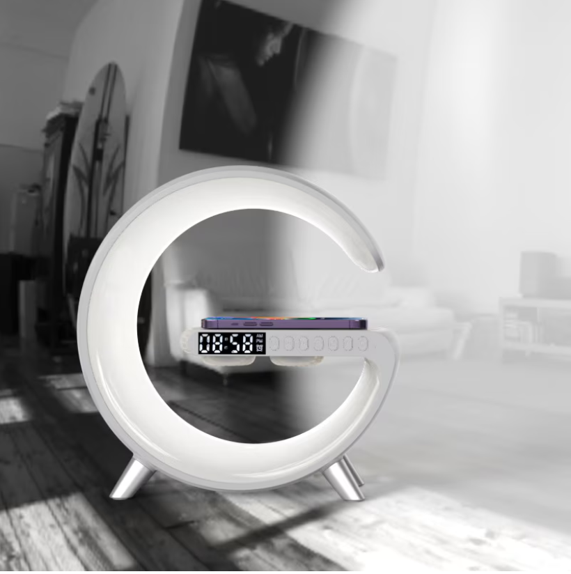 Lampa Smart LED RGB si Incarcator Wireless 15W - imagine 6