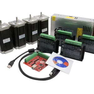 Kit motor pas cu pas 4 axe, 25Nm, Alimentare 350w 36v, Controler Mach3, Multicolor