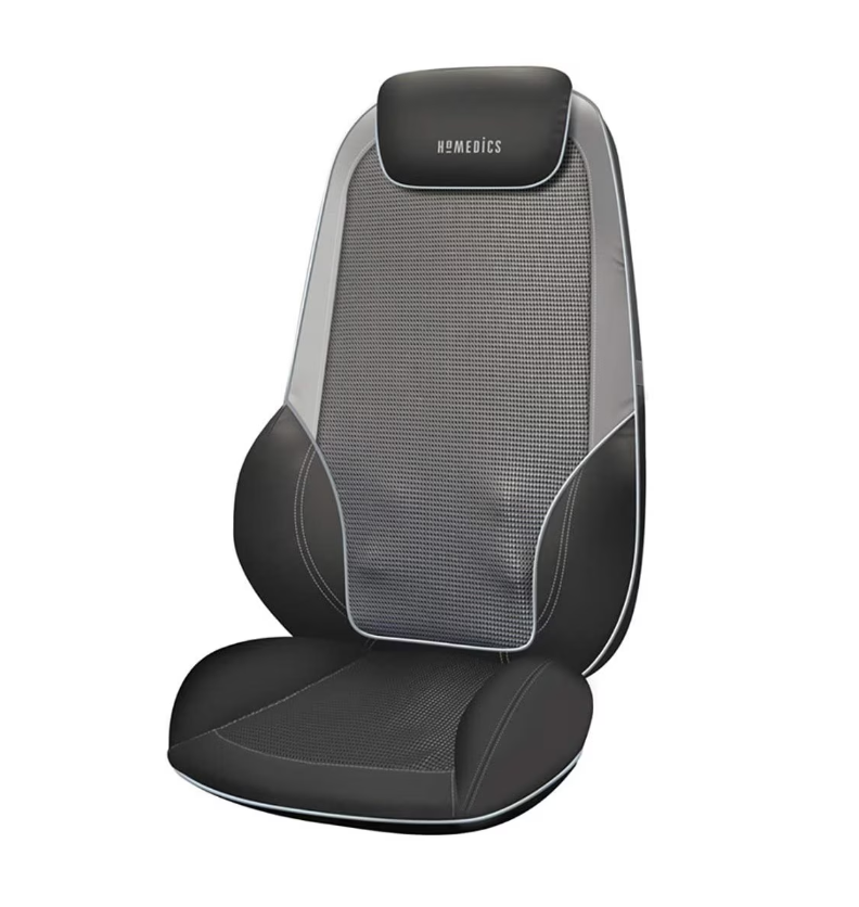 Husa de scaun pentru masaj Shiatsu cu 14 programe, telecomanda, functie caldura si vibratii