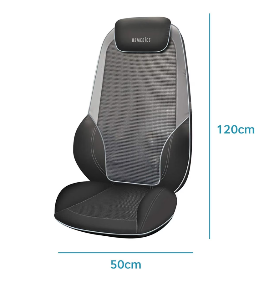 Husa de scaun pentru masaj Shiatsu cu 14 programe, telecomanda, functie caldura si vibratii - imagine 4