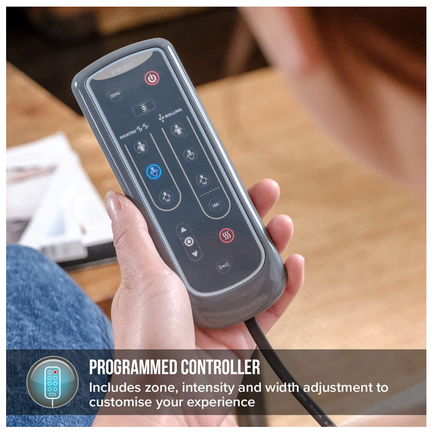 Husa de scaun pentru masaj Shiatsu cu 14 programe, telecomanda, functie caldura si vibratii - imagine 5