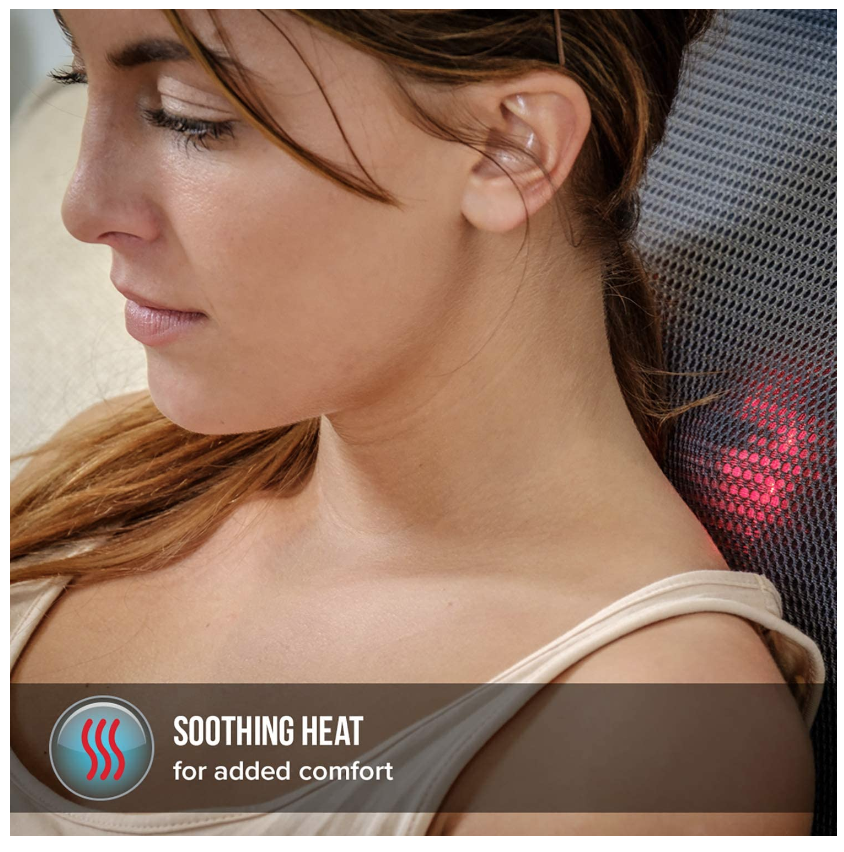 Husa de scaun pentru masaj Shiatsu cu 14 programe, telecomanda, functie caldura si vibratii - imagine 7