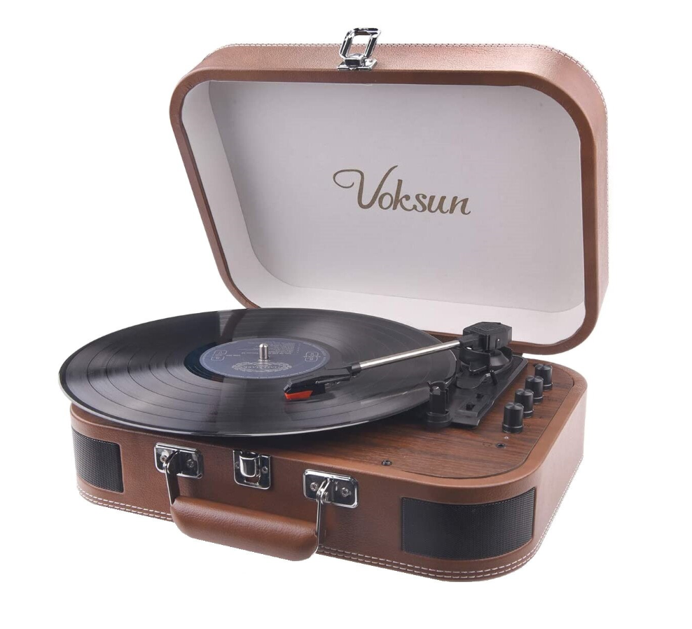 Pick-up Voksun, bluetooth 5.0, AUX, USB, Card SD, boxe incorporate, design tip servieta