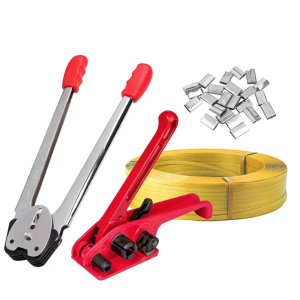 Set Tensioner metalic cu banda PP 16 mm x 100 m si dispozitiv pentru legat banda PP/PET