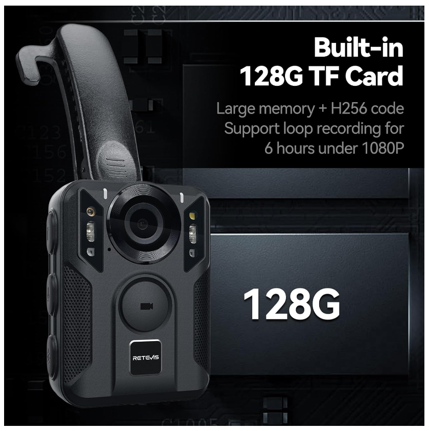 Camera video corporala, Bodycam 4K cu GPS, inregistrare in bucla - imagine 9