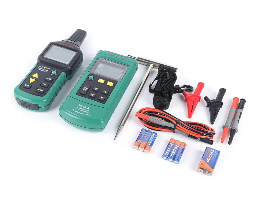 Detector de cabluri electrice, tester cu functie localizare tevi in perete si subterane cu lanterna, mod auto si manual, detectare intreruperi conductori, AC/DC 12~400V, MY6818 - imagine 9